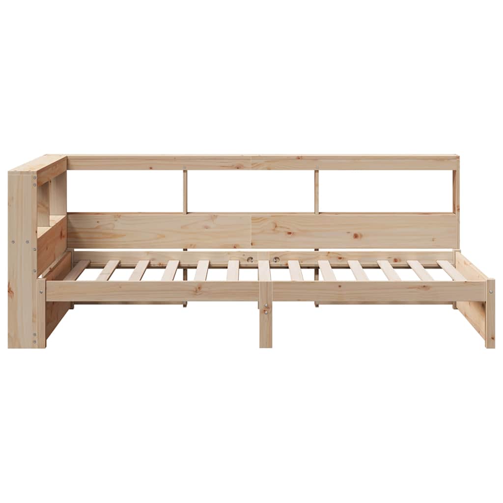 Bookcase Bed without Mattress 100x200 cm Solid Wood Pine