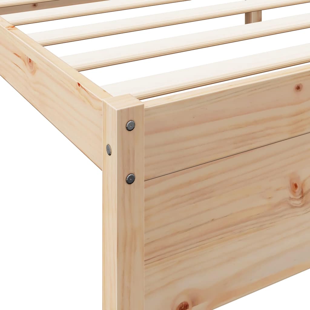 Bookcase Bed without Mattress 90x200 cm Solid Wood Pine