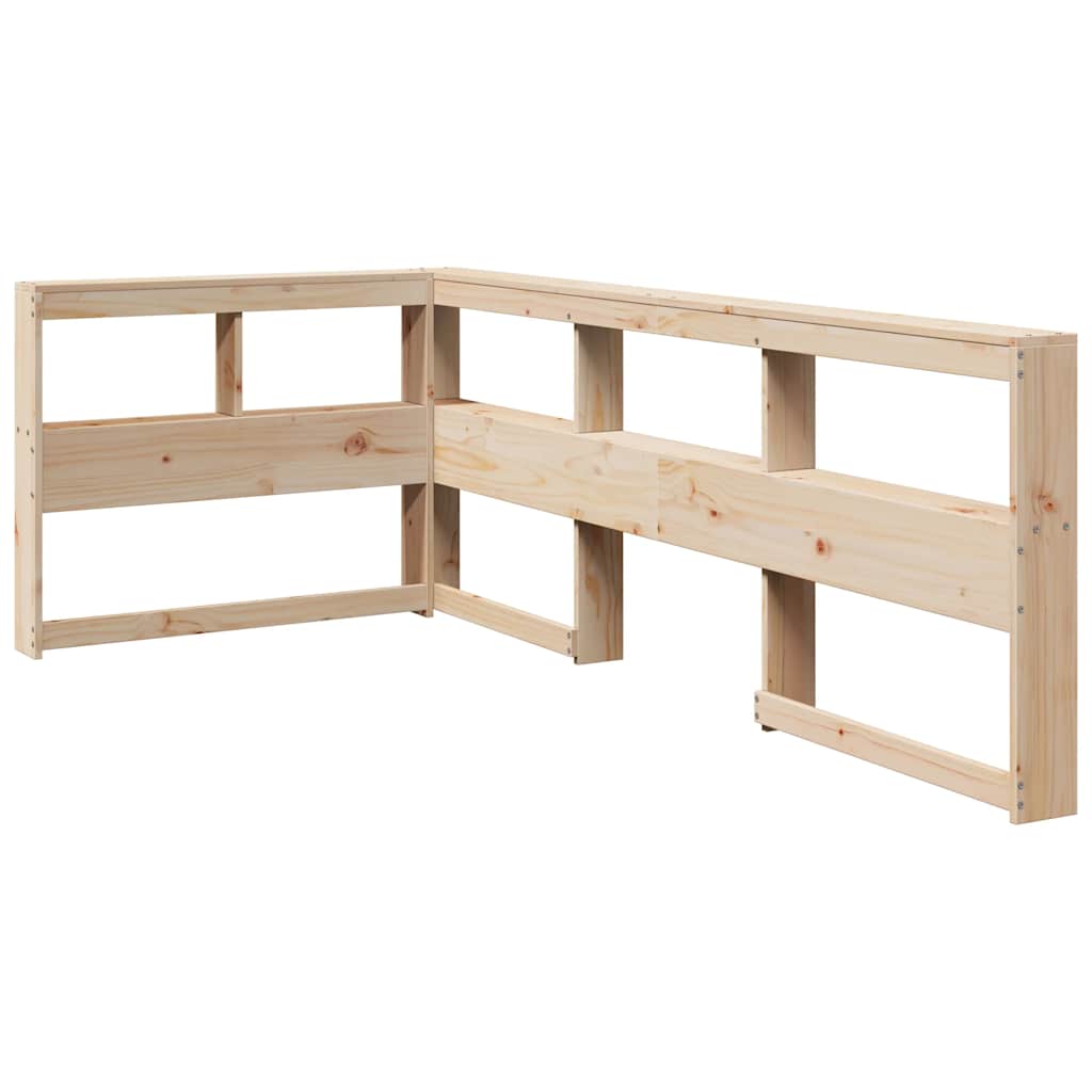 Bookcase Bed without Mattress 75x190 cm Solid Wood Pine