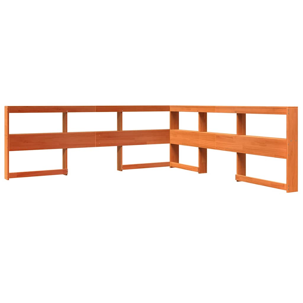 Bookcase Bed without Mattress Wax Brown 180x200 cm Solid Wood Pine