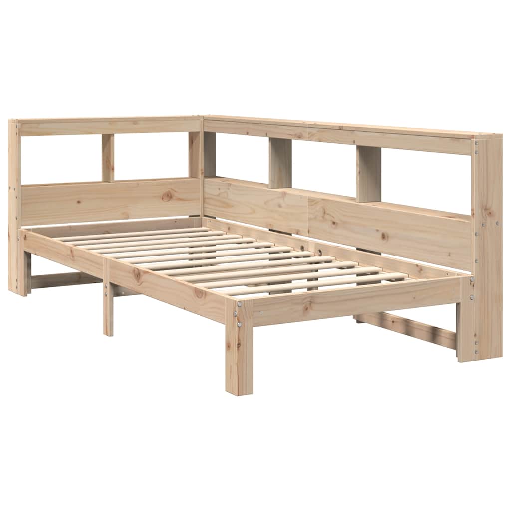 Bookcase Bed without Mattress 100x200 cm Solid Wood Pine