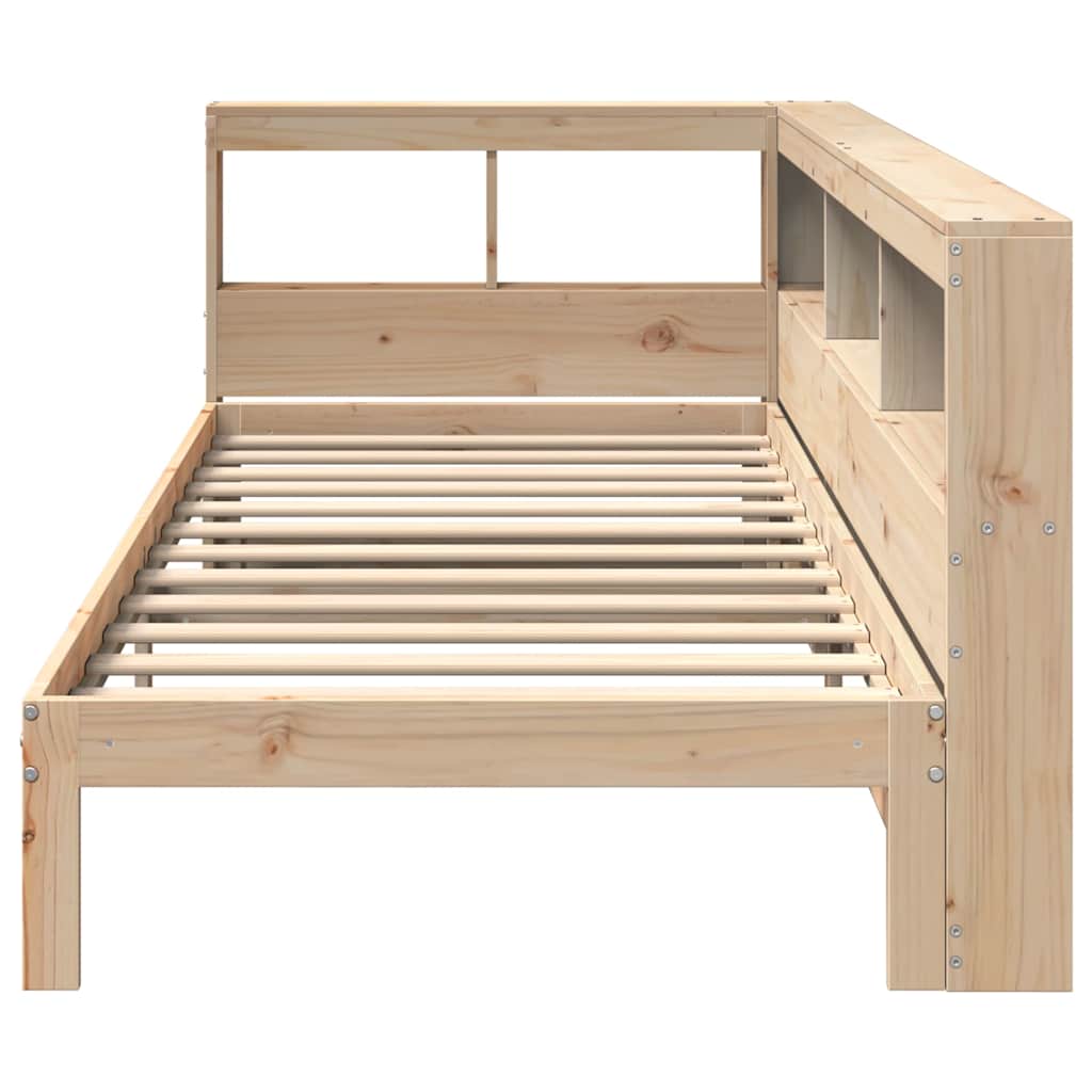 Bookcase Bed without Mattress 100x200 cm Solid Wood Pine