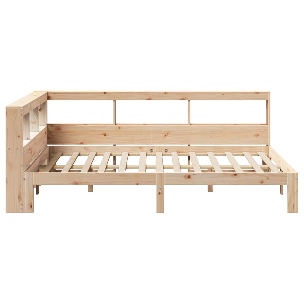 Bookcase Bed without Mattress 120x190 cm Small Double Solid Wood Pine