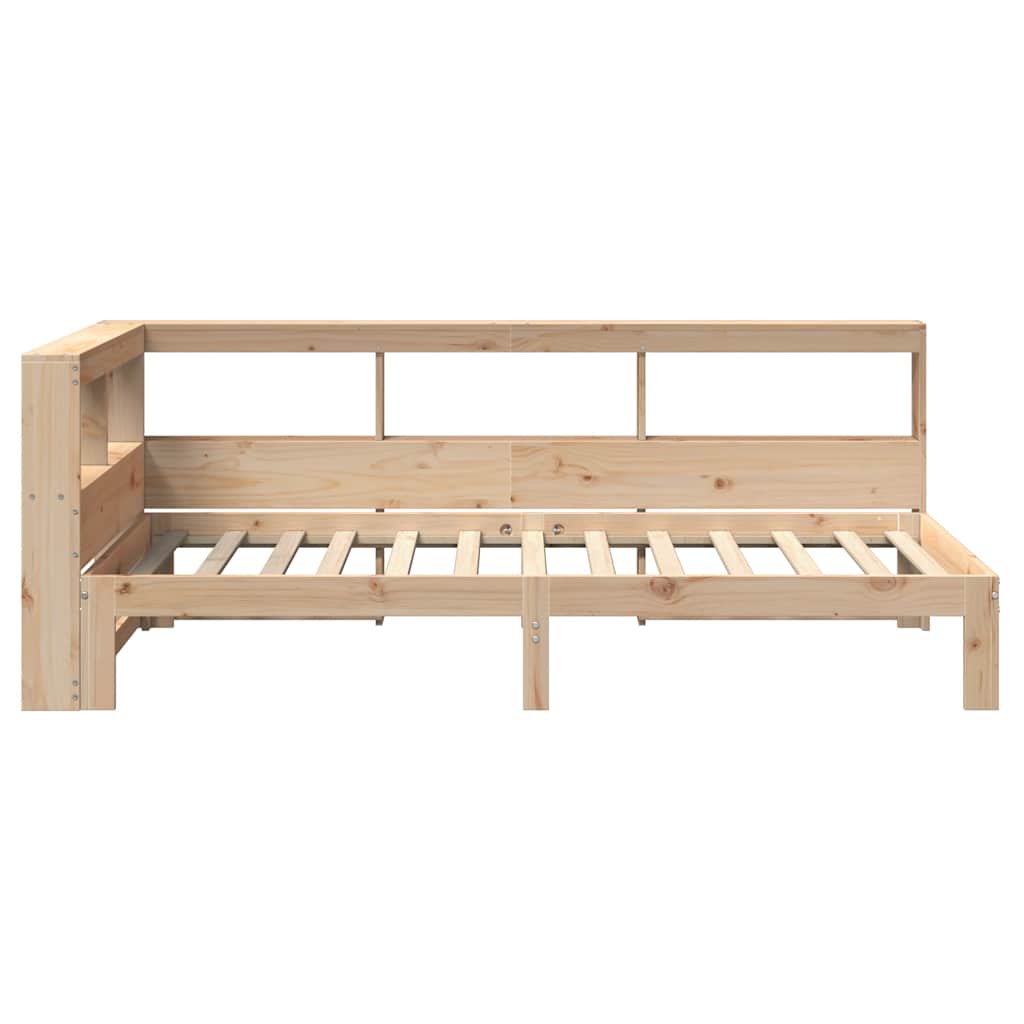 Bookcase Bed without Mattress 75x190 cm Small Single Solid Wood Pine