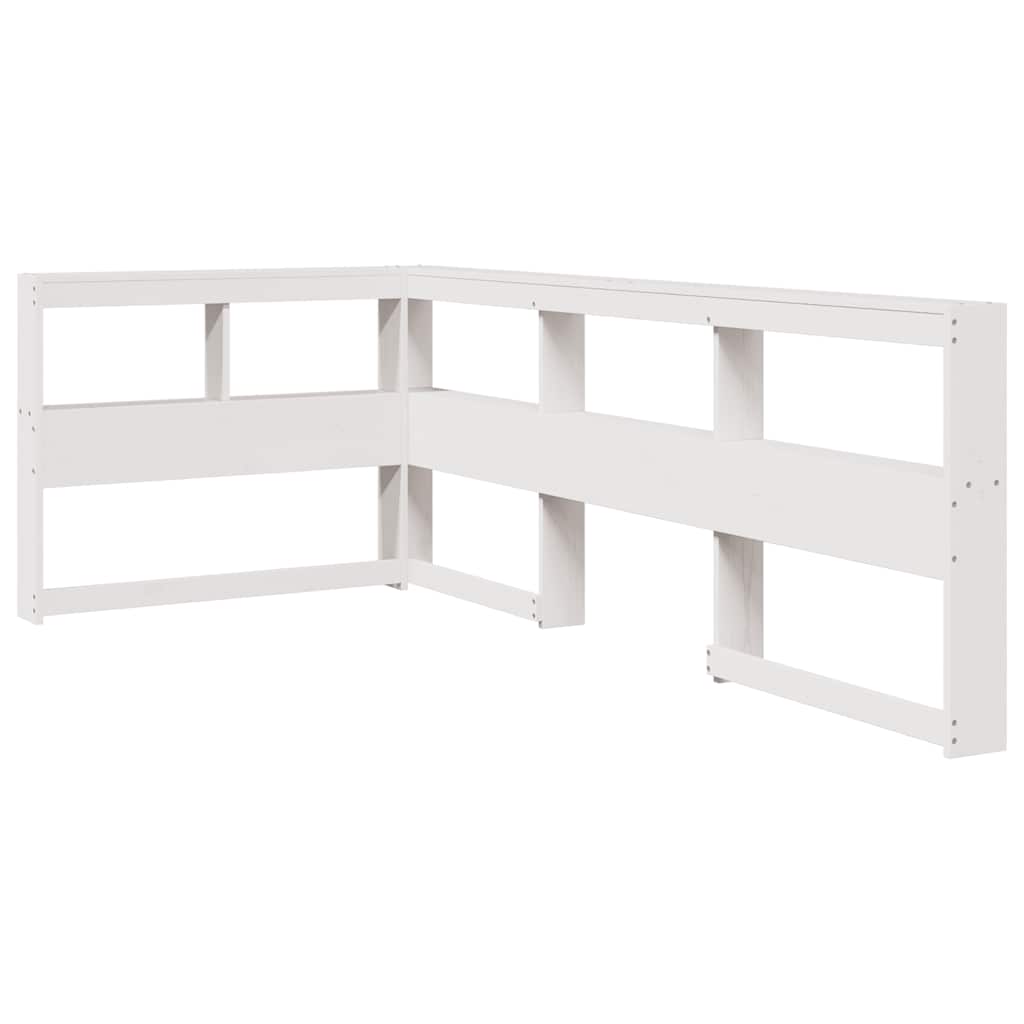 Bookcase Bed without Mattress White 75x190 cm Small Single Solid Wood Pine