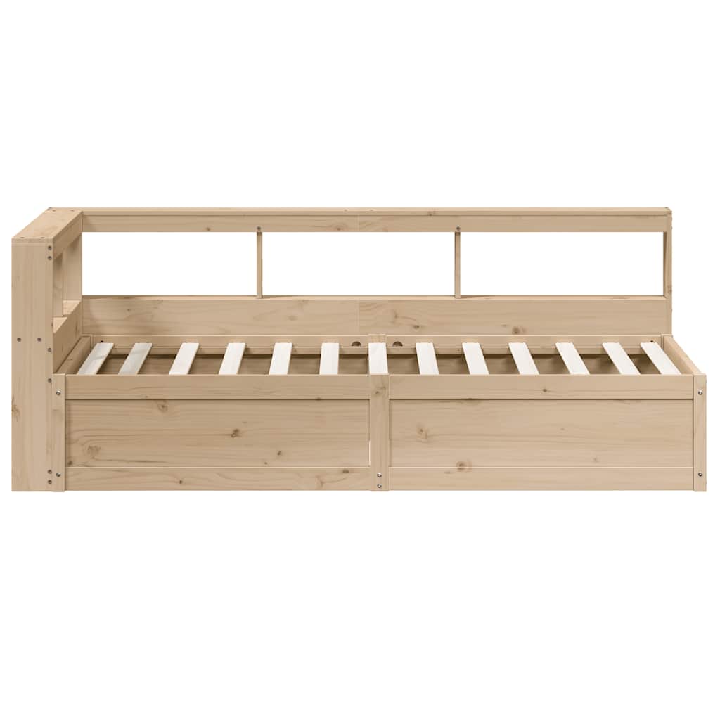 Bookcase Bed without Mattress 100x200cm Solid Wood Pine