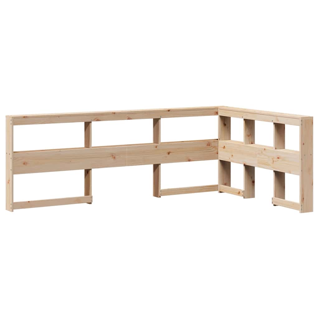 Bookcase Bed without Mattress 135x190cm Solid Wood Pine