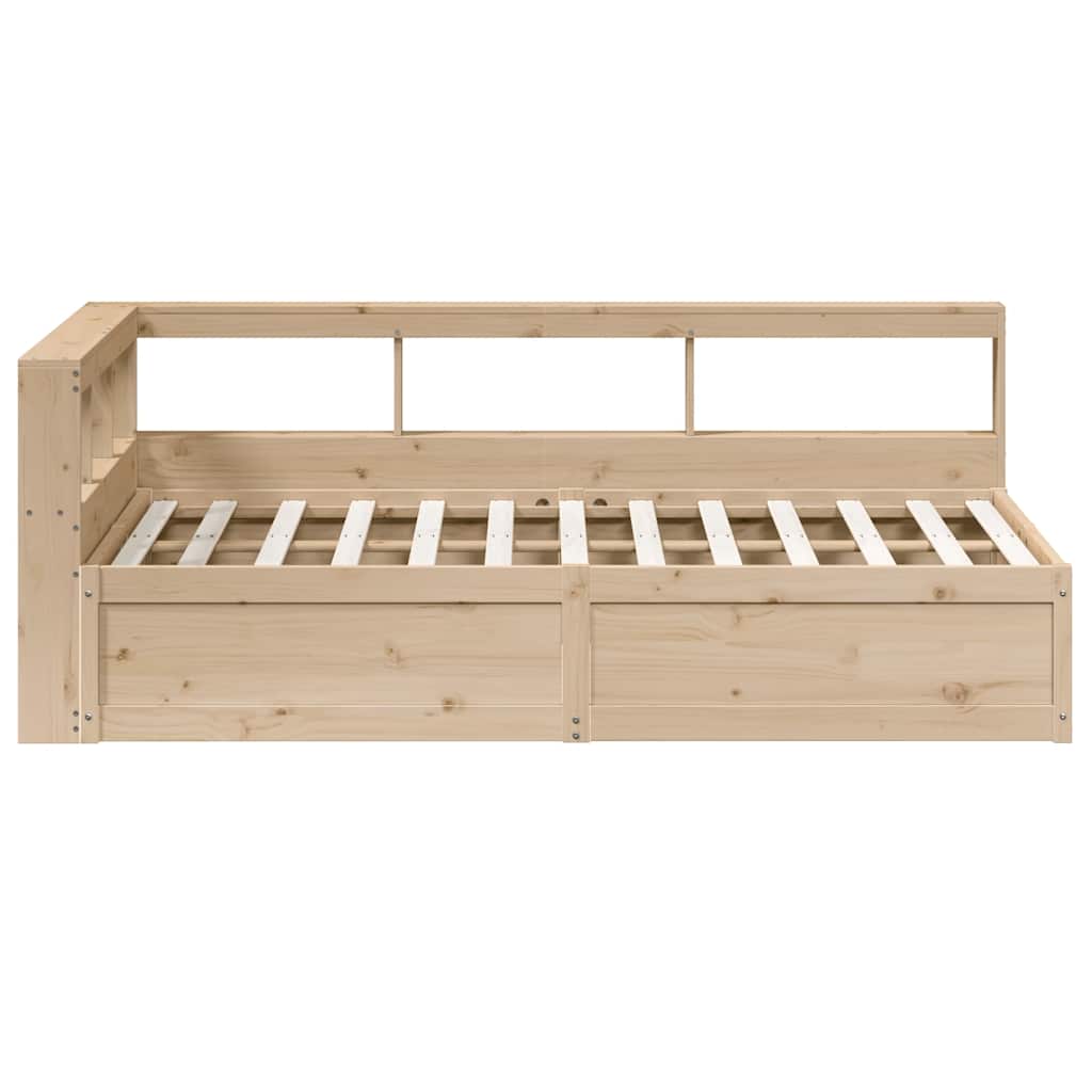Bookcase Bed without Mattress 120x190cm Solid Wood Pine