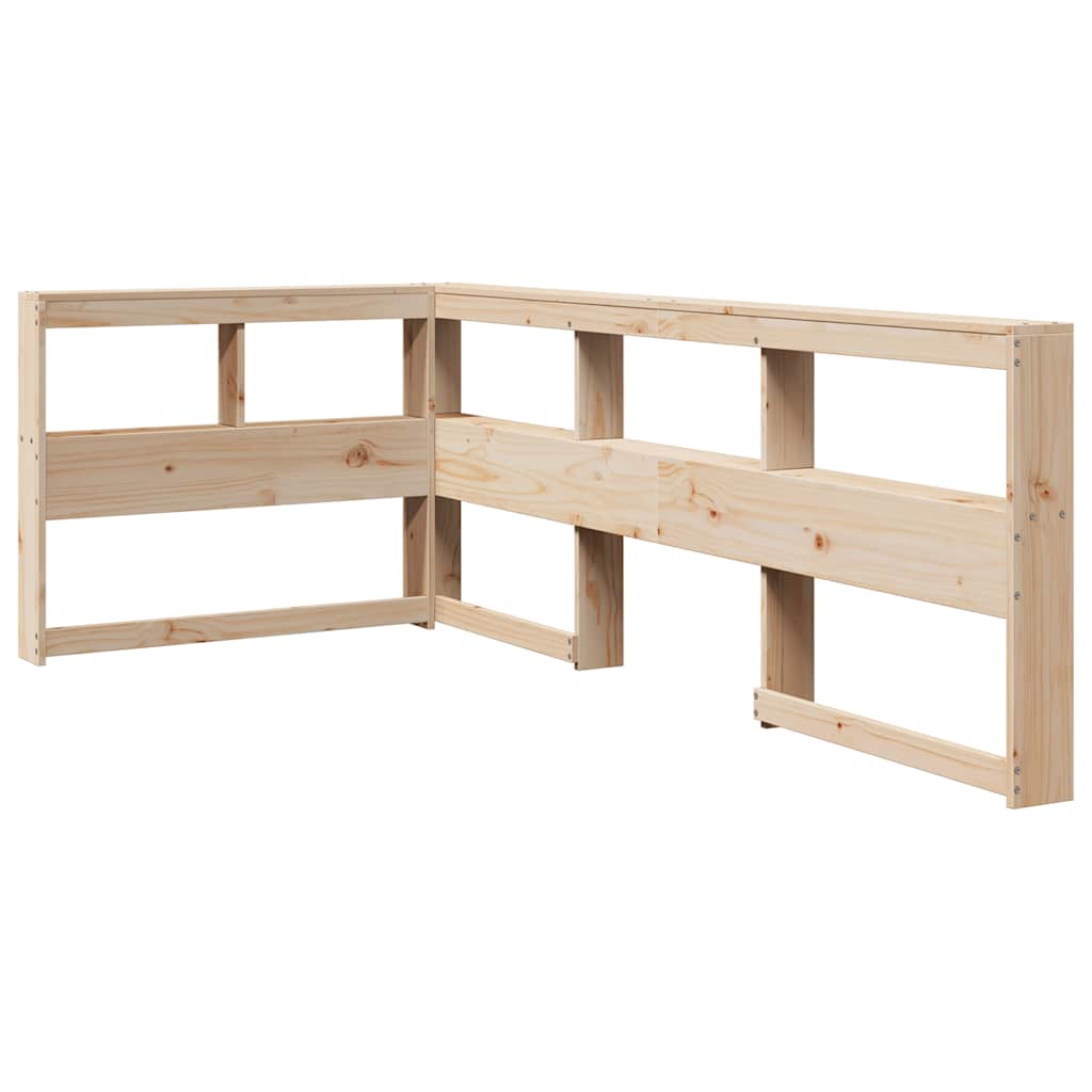 Bookcase Bed without Mattress 100x200cm Solid Wood Pine