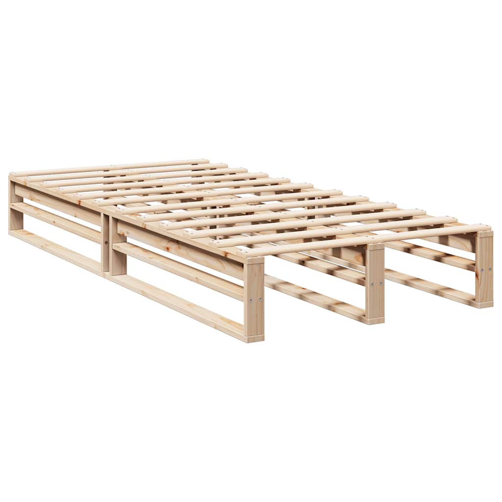 Bookcase Bed without Mattress 100x200cm Solid Wood Pine
