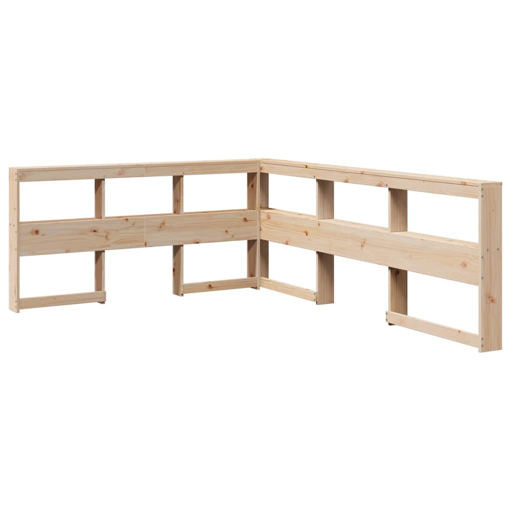 Bookcase Bed without Mattress 135x190cm Solid Wood Pine