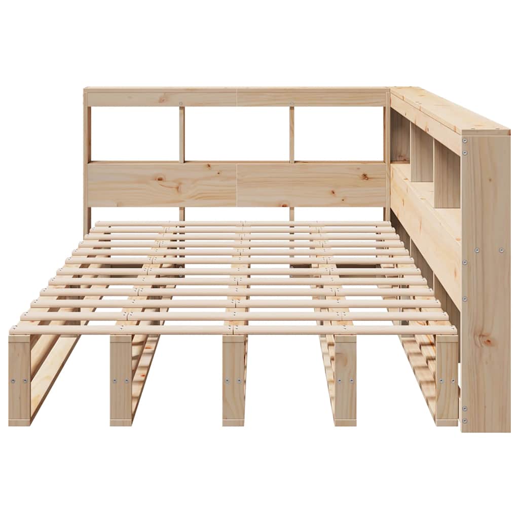 Bookcase Bed without Mattress 120x190cm Solid Wood Pine