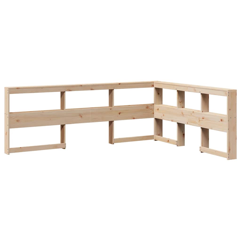 Bookcase Bed without Mattress 140x200cm Solid Wood Pine