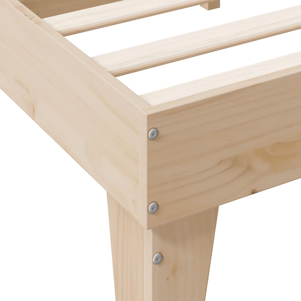 Bookcase Bed without Mattress 140x200cm Solid Wood Pine