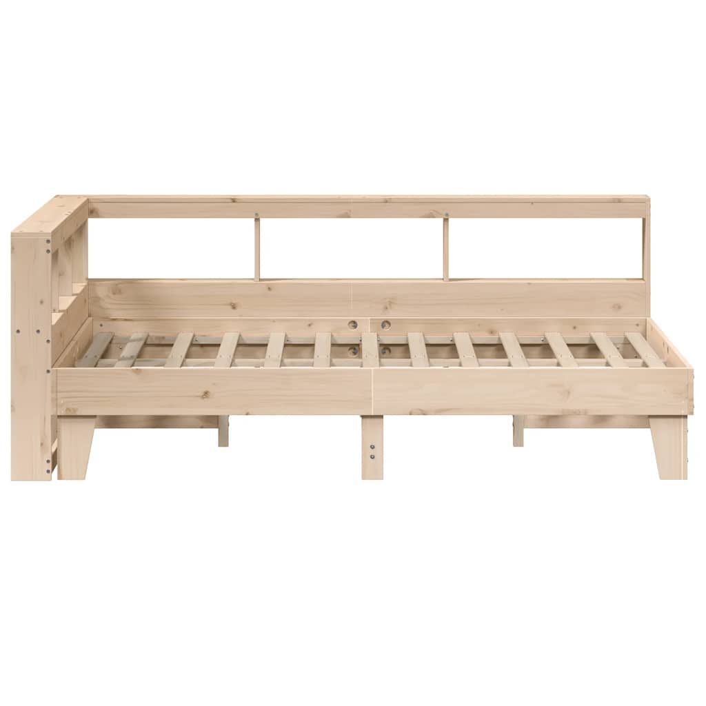 Bookcase Bed without Mattress 120x190cm Small Double Solid Wood Pine
