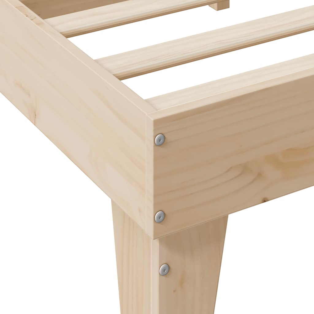 Bookcase Bed without Mattress 120x190cm Small Double Solid Wood Pine