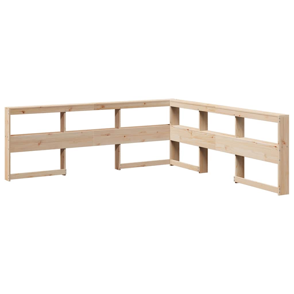 Bookcase Bed without Mattress 75x190cm Solid Wood Pine