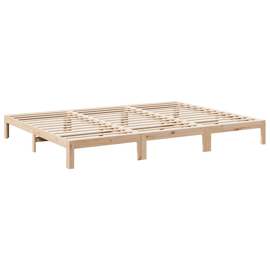 Family Bed Frame No Mattress 240x200 cm Solid Wood Pine