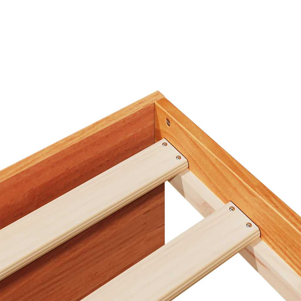 Day Bed with Mattress Wax Brown 100x200 cm Solid Wood Pine