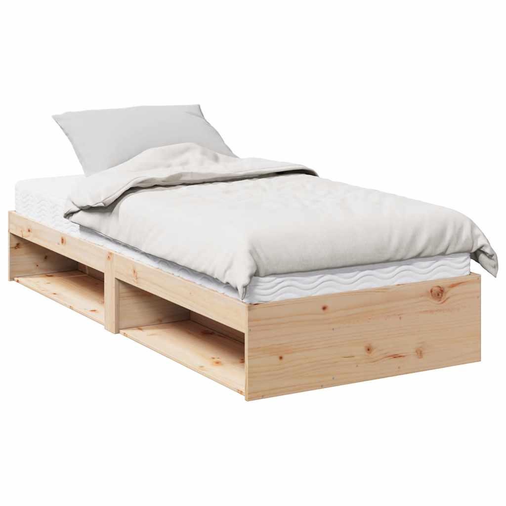 Day Bed with Mattress 90x190 cm Solid Wood Pine