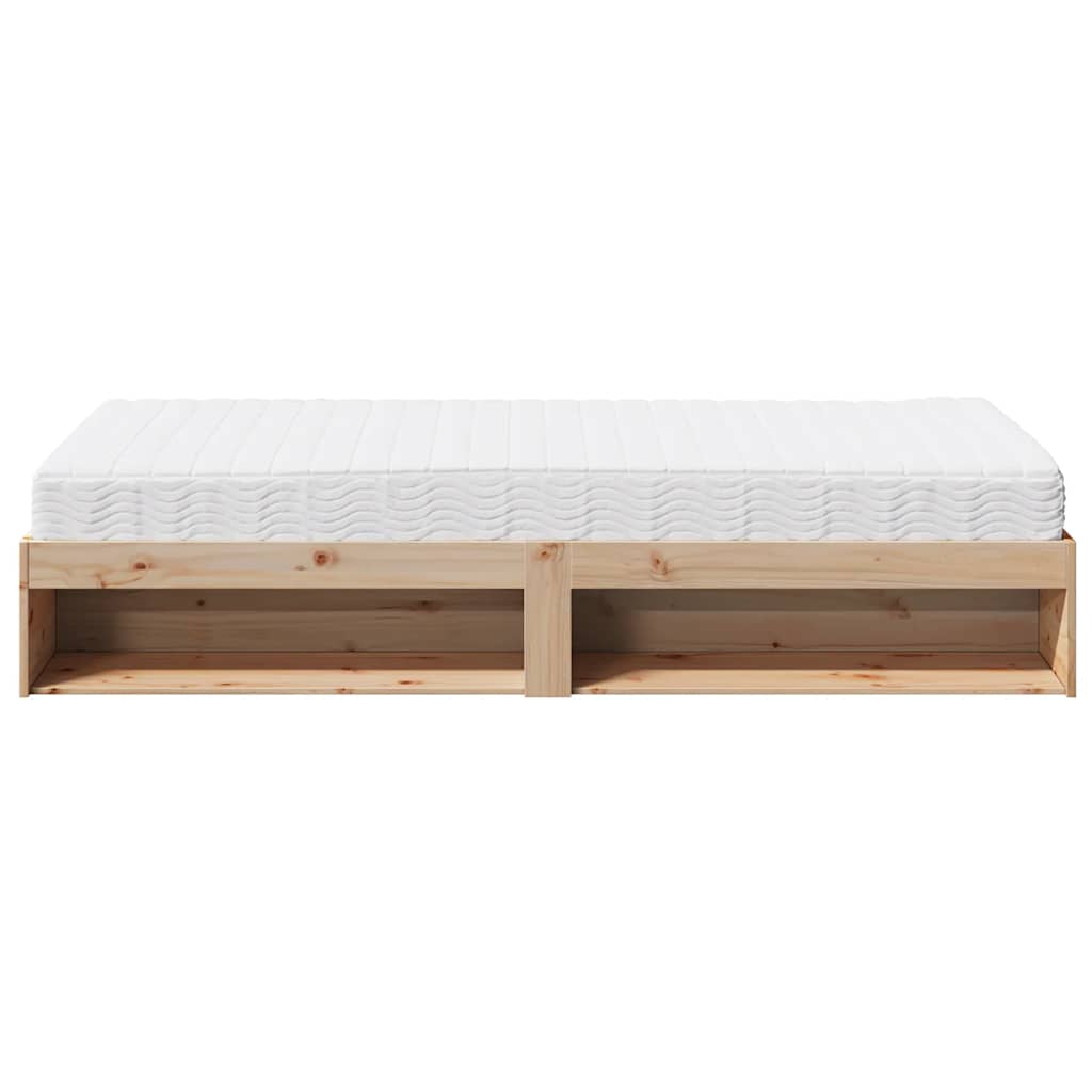 Day Bed with Mattress 90x190 cm Solid Wood Pine