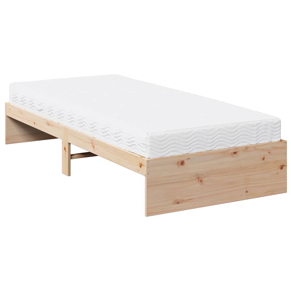 Day Bed with Mattress 90x190 cm Solid Wood Pine