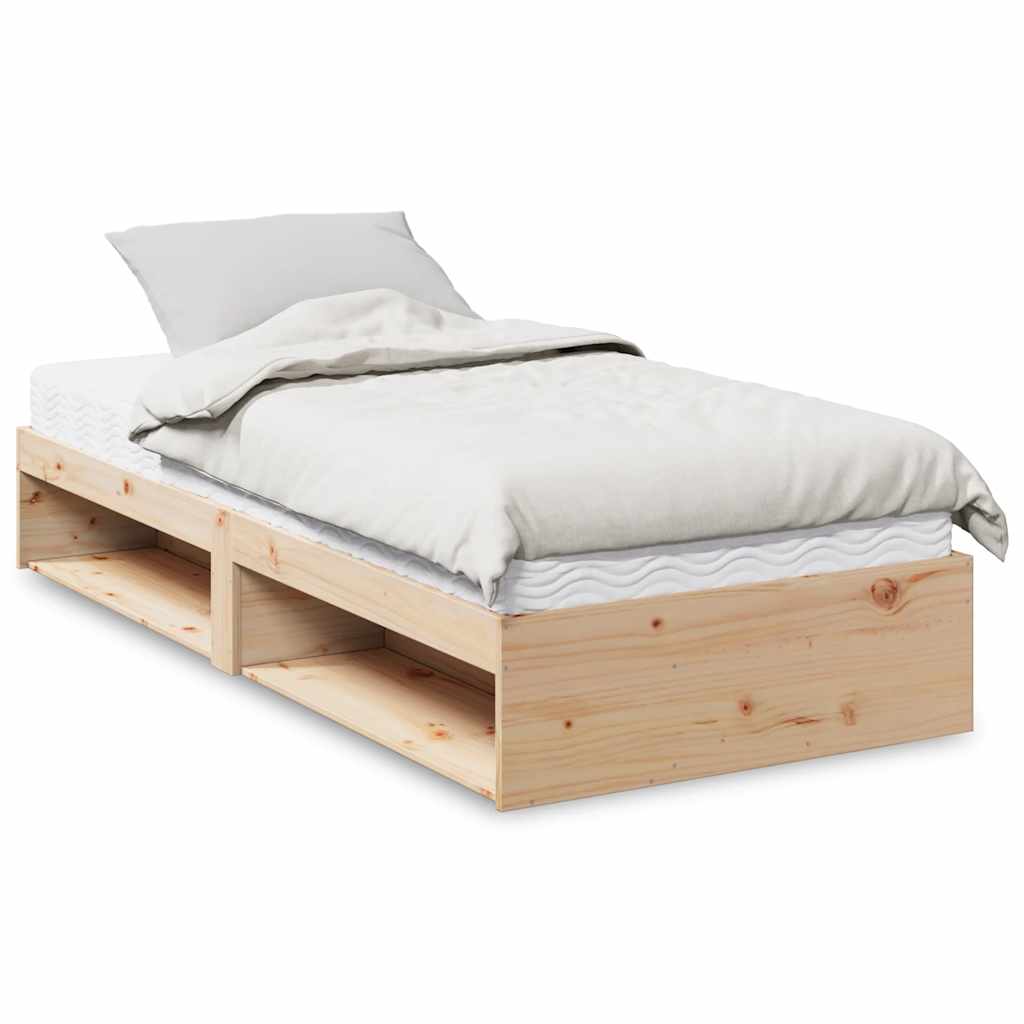 Day Bed with Mattress 90x190 cm Solid Wood Pine