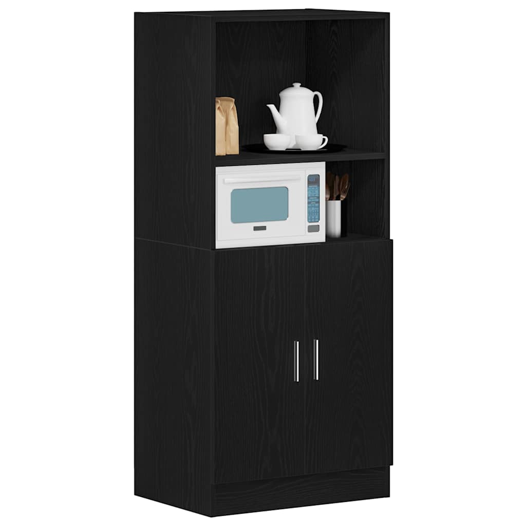 Kitchen Cabinet Black 57x41.5x131.5 cm Engineered Wood