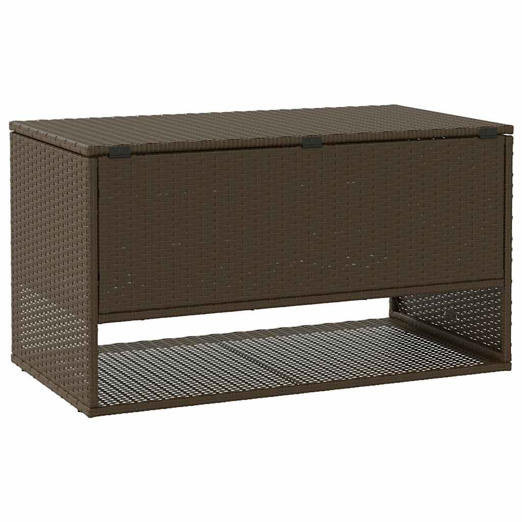 Outdoor Cushion Box Brown 100x55x55.5 cm Poly Rattan