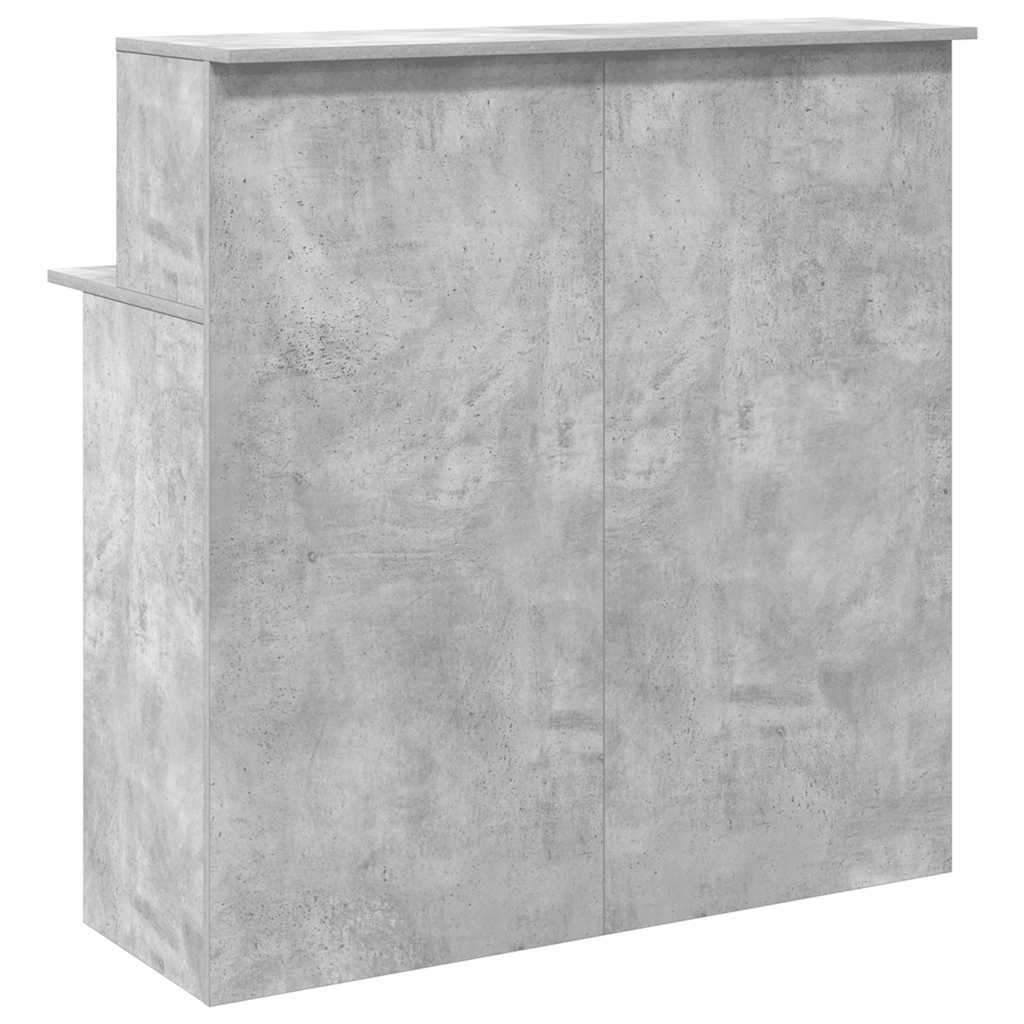 Reception Desk Concrete Grey 100x50x103.5 cm Engineered Wood