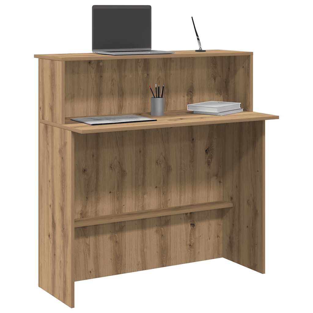 Reception Desk Artisan Oak 100x50x103.5 cm Engineered Wood