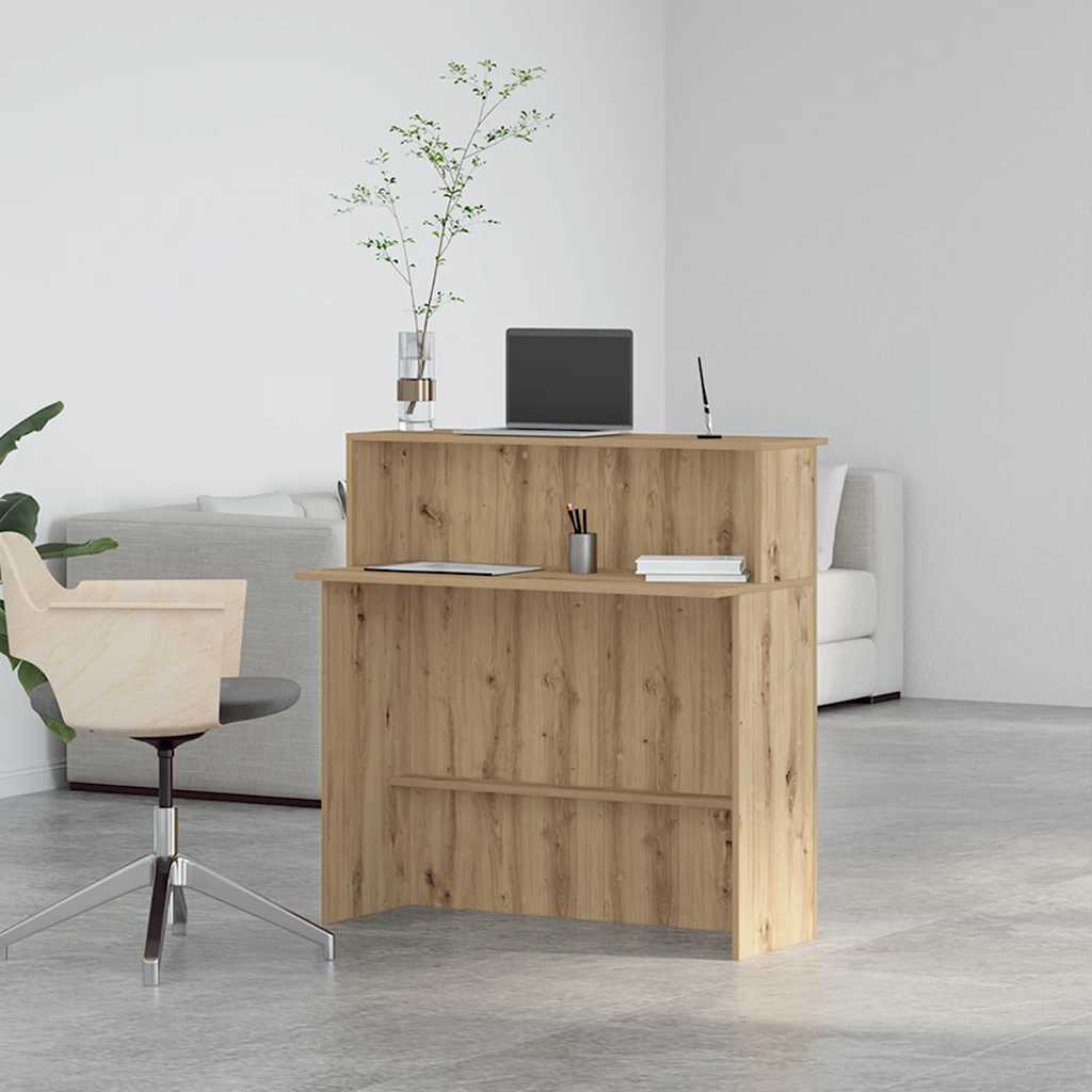 Reception Desk Artisan Oak 100x50x103.5 cm Engineered Wood