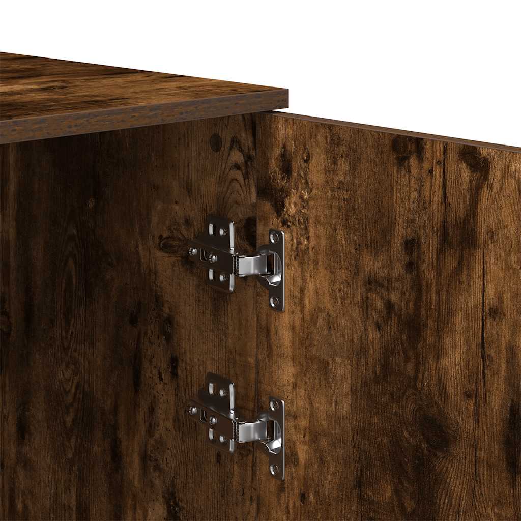 Storage Cabinet Smoked Oak 50x45x103.5 cm Engineered Wood