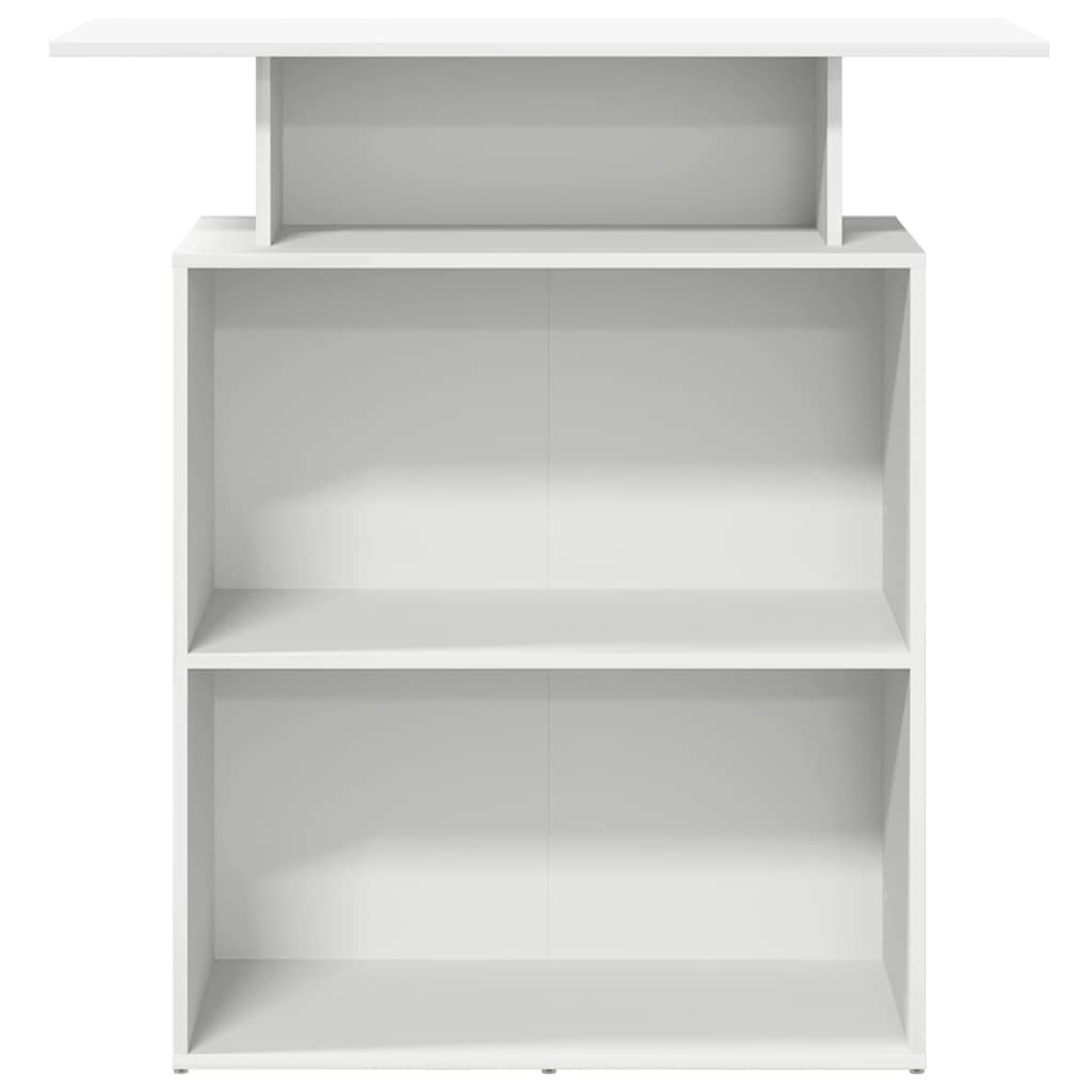 Reception Desk White 100x40x104 cm Engineered Wood