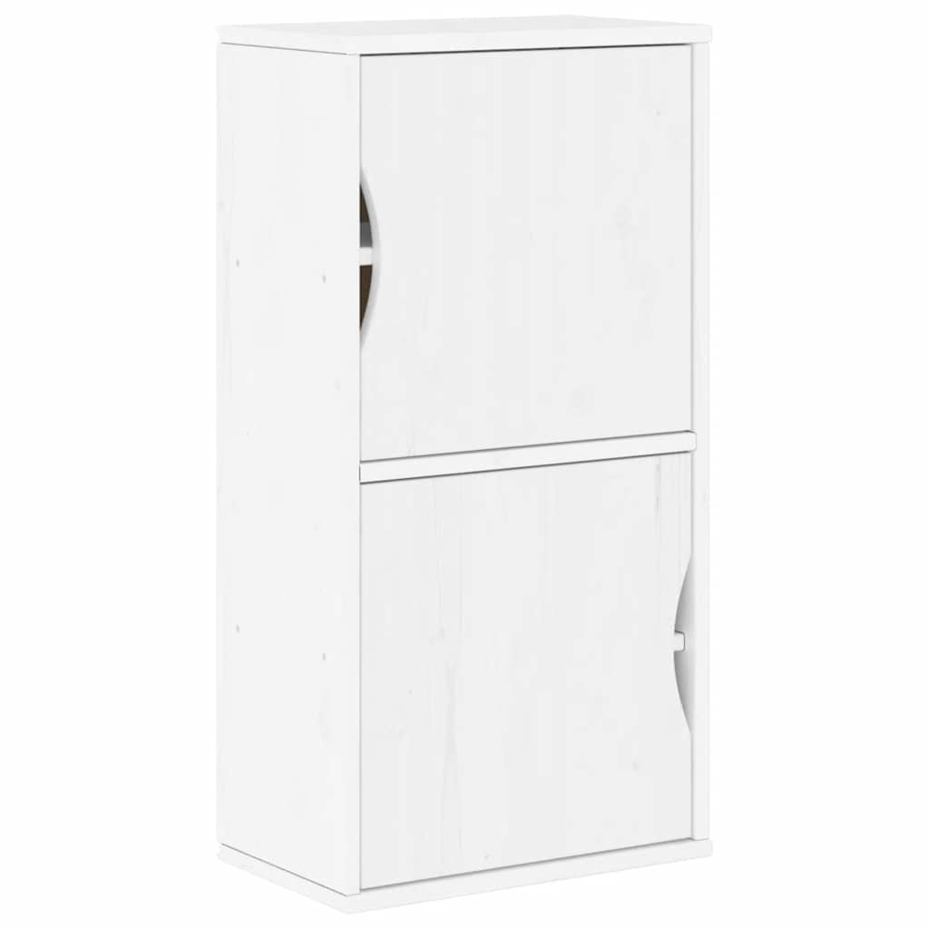 Side Cabinet ODDA White 40x24x79 cm Solid Wood Pine