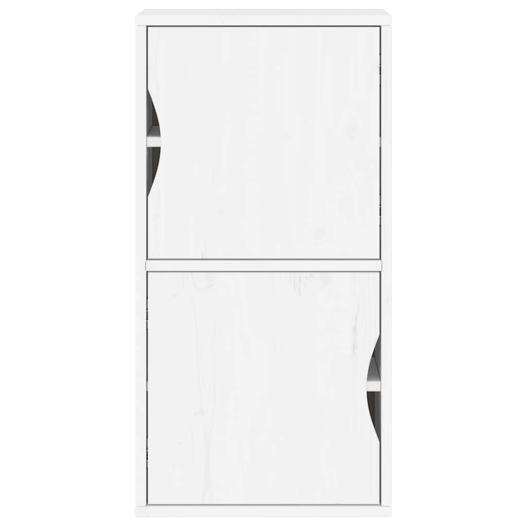 Side Cabinet ODDA White 40x24x79 cm Solid Wood Pine