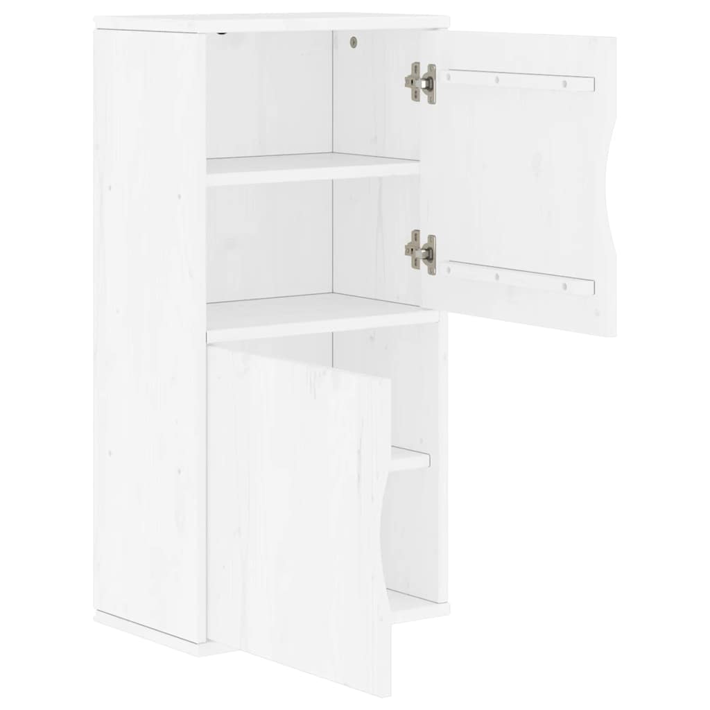 Side Cabinet ODDA White 40x24x79 cm Solid Wood Pine
