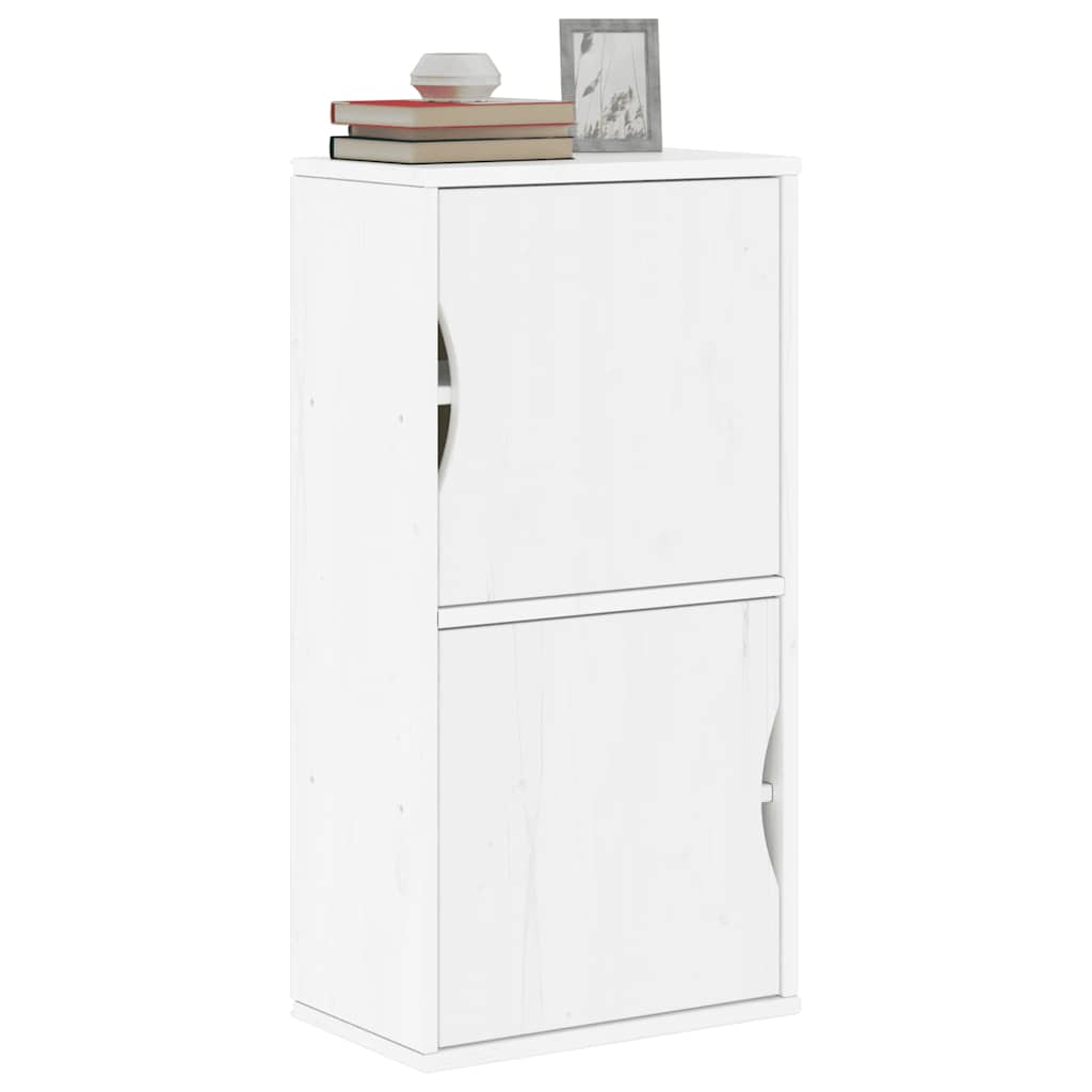Side Cabinet ODDA White 40x24x79 cm Solid Wood Pine