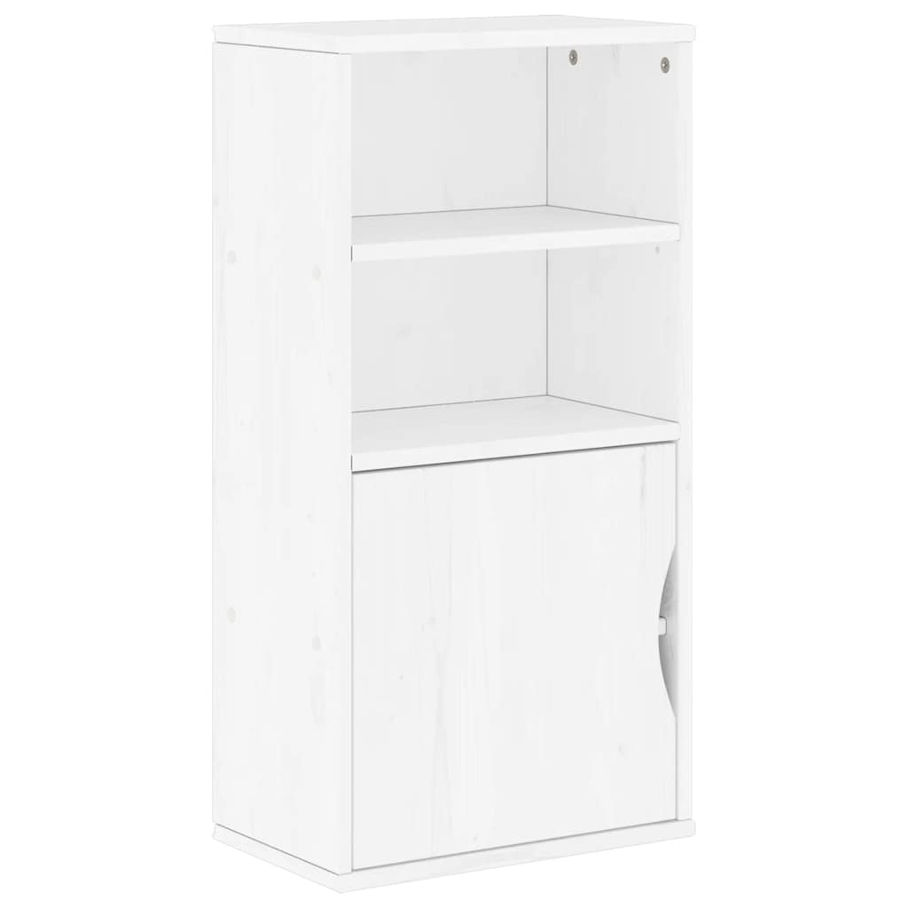 Side Cabinet ODDA White 40x24x79 cm Solid Wood Pine