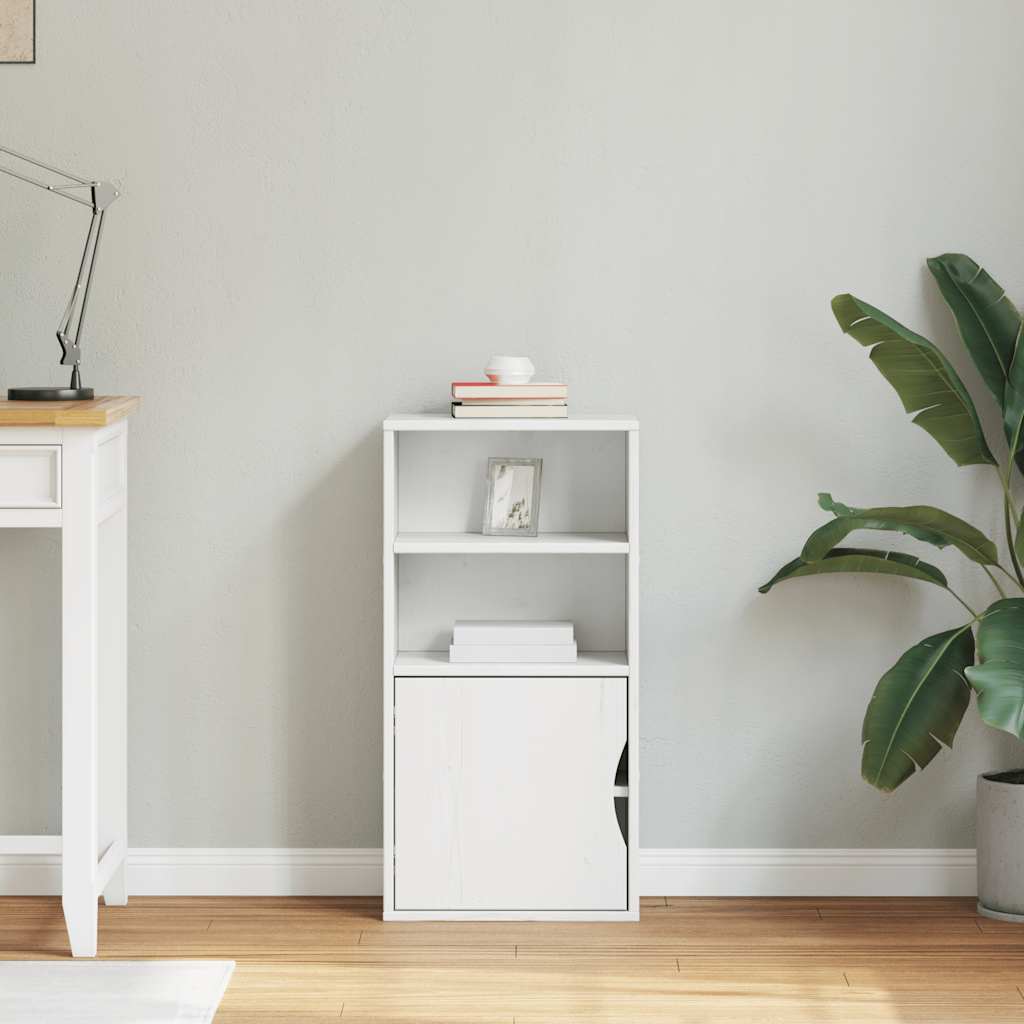 Side Cabinet ODDA White 40x24x79 cm Solid Wood Pine