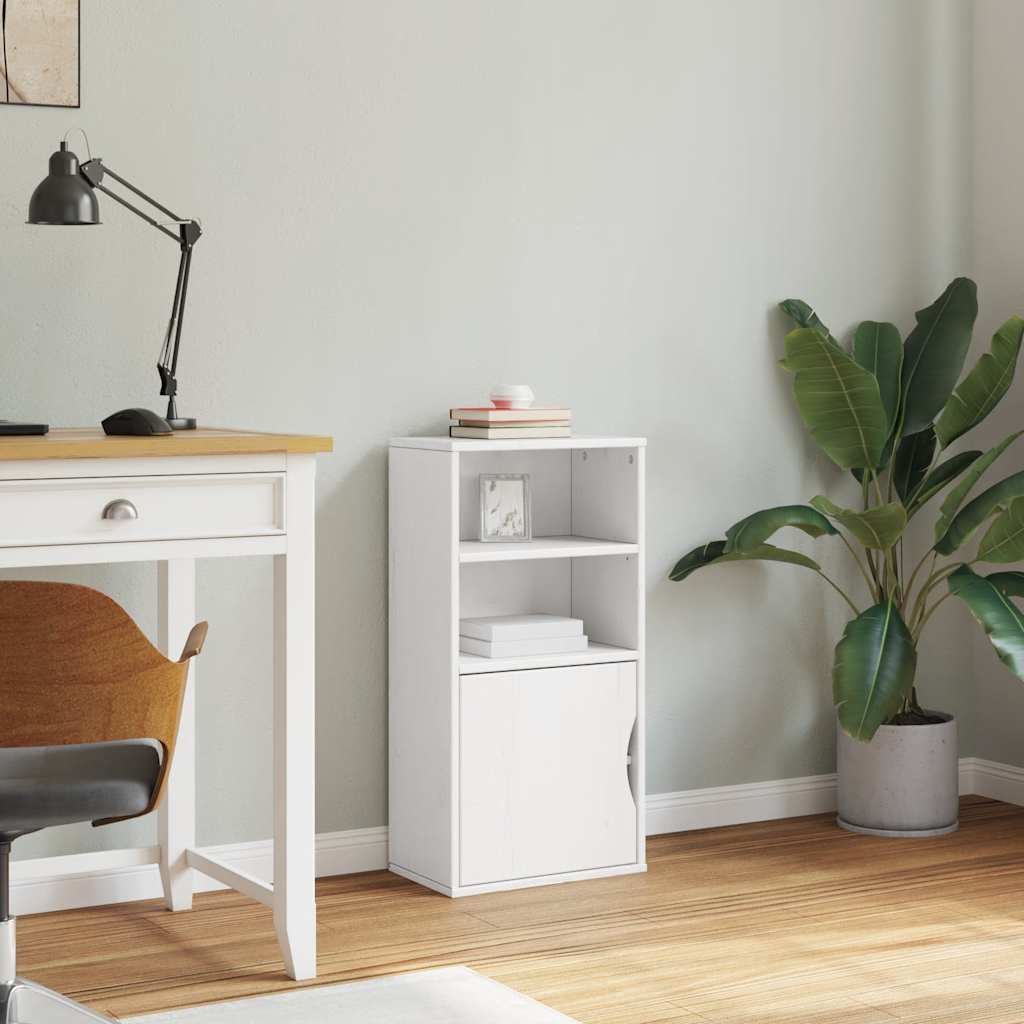 Side Cabinet ODDA White 40x24x79 cm Solid Wood Pine
