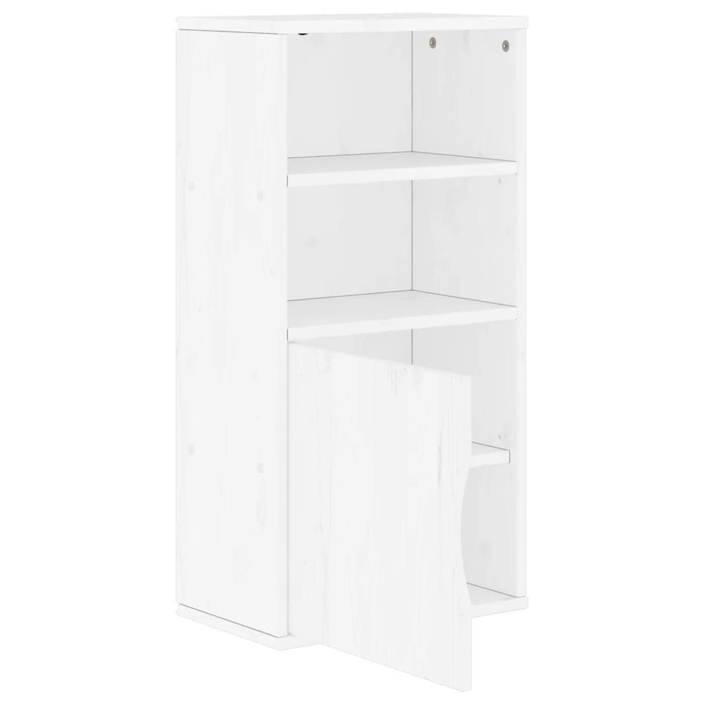 Side Cabinet ODDA White 40x24x79 cm Solid Wood Pine