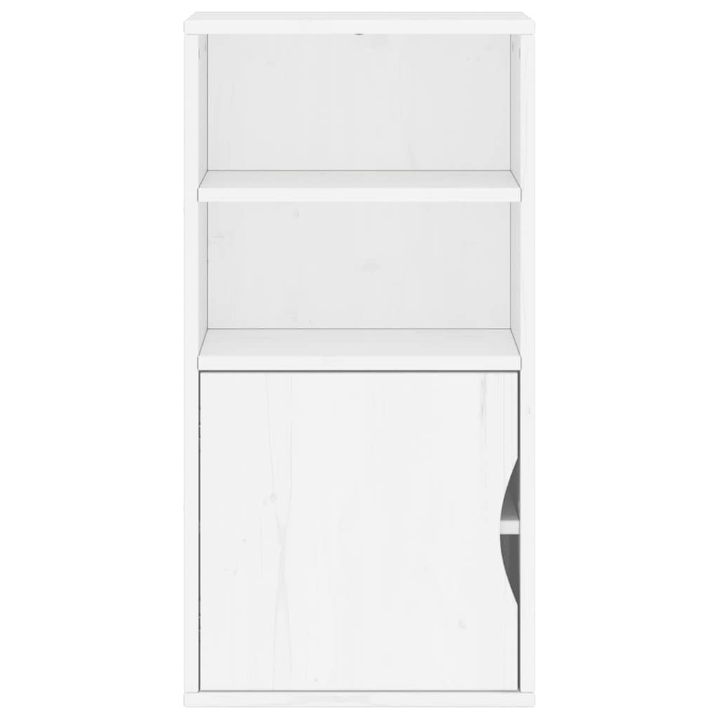 Side Cabinet ODDA White 40x24x79 cm Solid Wood Pine
