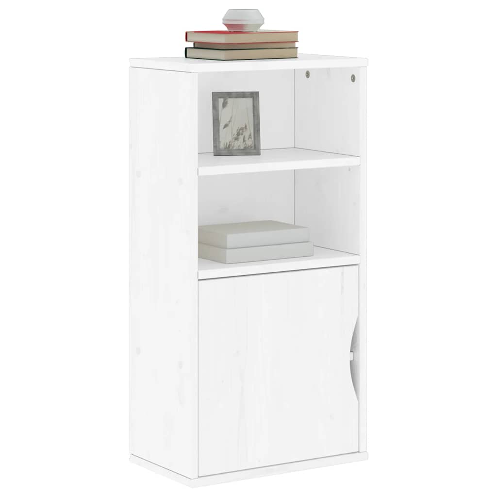 Side Cabinet ODDA White 40x24x79 cm Solid Wood Pine
