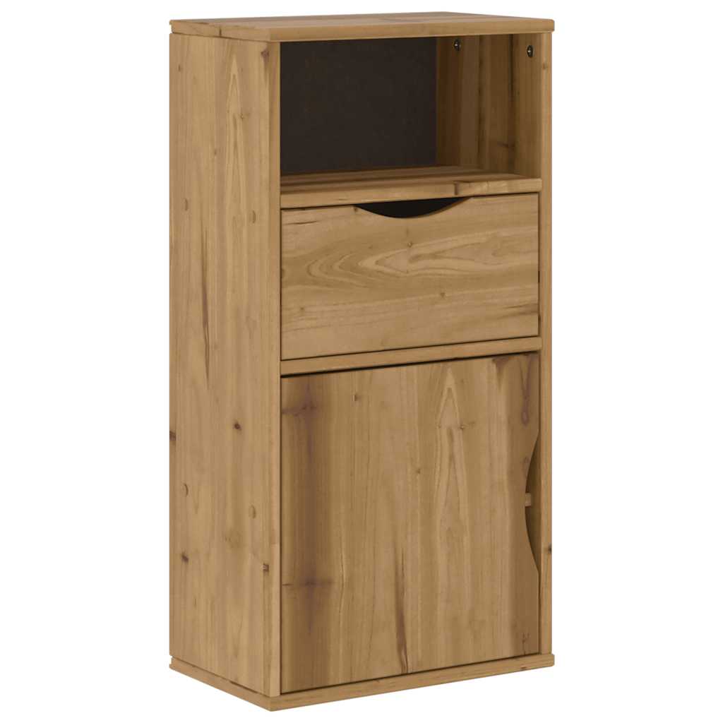 Side Cabinet with Drawer ODDA 40x24x79 cm Solid Wood Pine