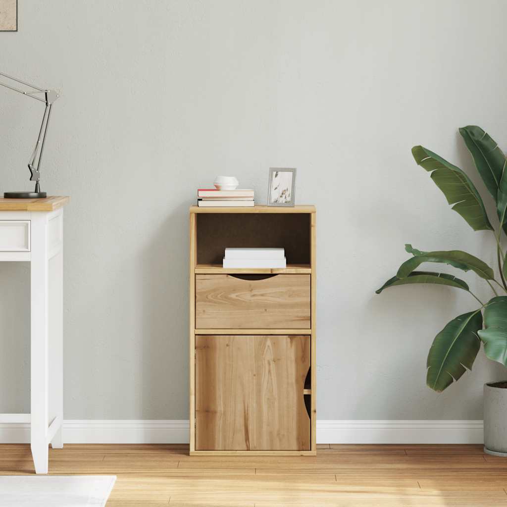 Side Cabinet with Drawer ODDA 40x24x79 cm Solid Wood Pine