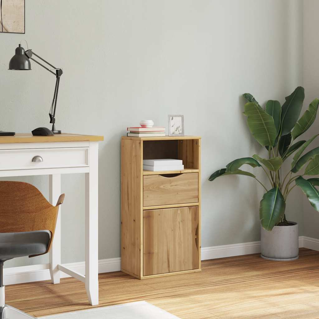 Side Cabinet with Drawer ODDA 40x24x79 cm Solid Wood Pine