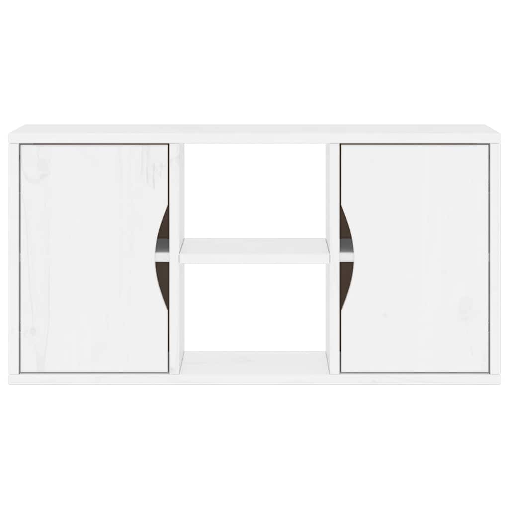 TV Cabinet ODDA White 79x24x40 cm Solid Wood Pine