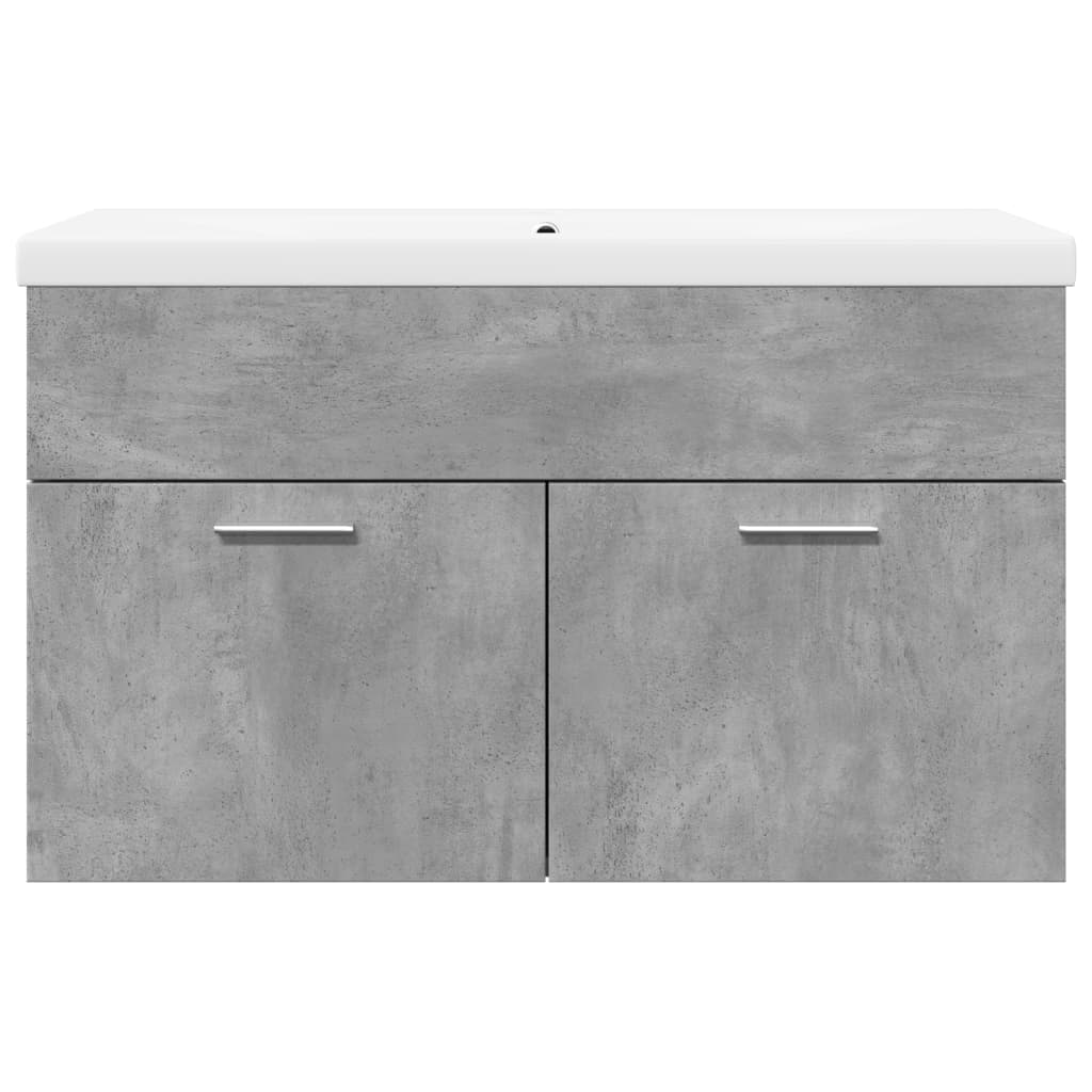 Bathroom Sink Cabinet with Built-in Basin Concrete Grey