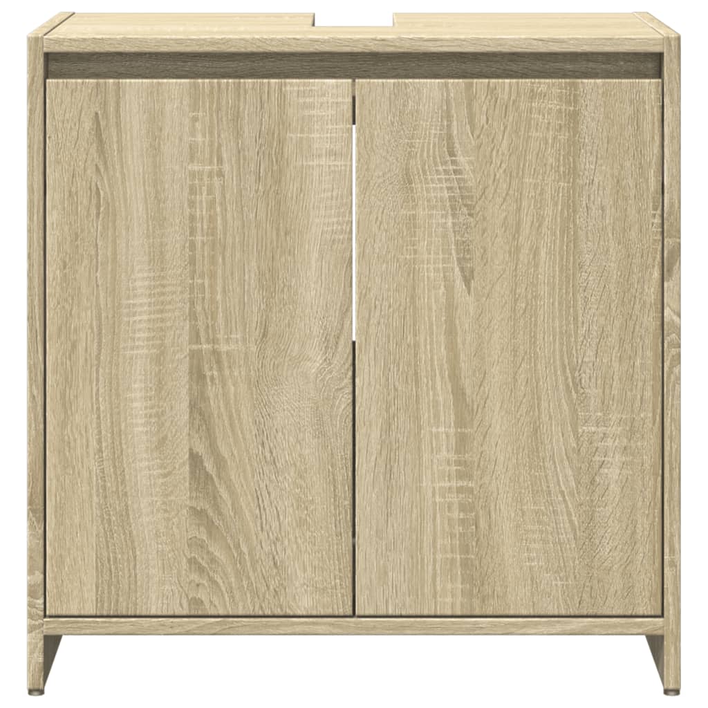 3 Piece Bathroom Furniture Set Sonoma Oak Engineered Wood